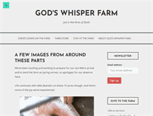 Tablet Screenshot of godswhisperfarm.com